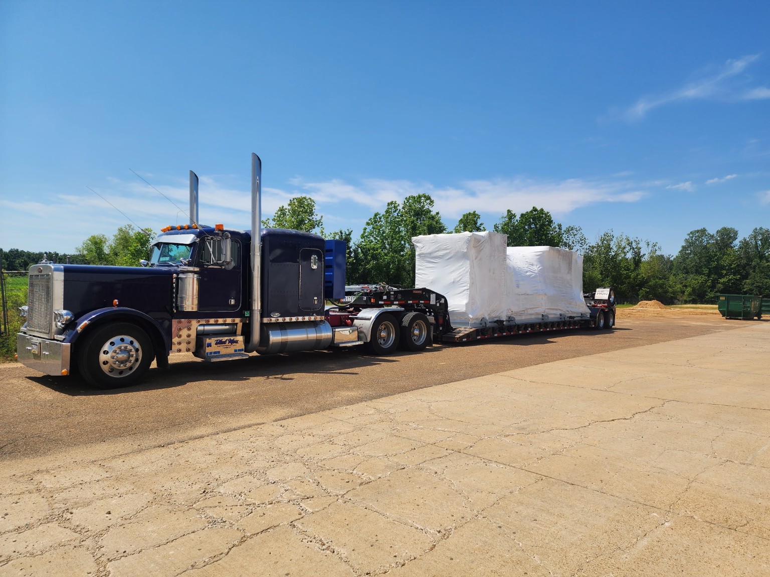 Industrial equipment delivery